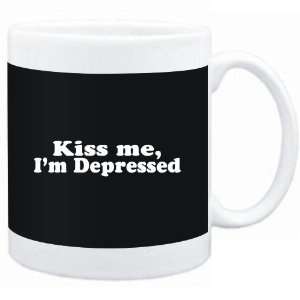  Mug Black  Kiss me, Im depressed  Adjetives