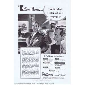    1965 Pullman 1st Class Elbow Room Vintage Ad 