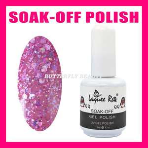 Nail Art UV Gel Soak off Polish UV lamp Glitter 15ml P072  