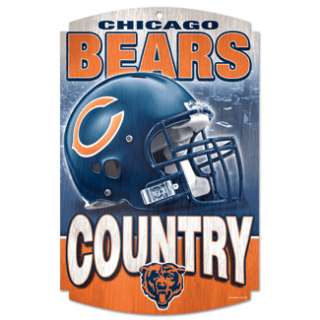 CHICAGO BEARS WOODEN BEARS COUNTRY WALL SIGN NEW  