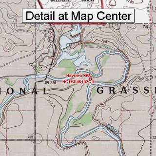USGS Topographic Quadrangle Map   Haynes SW, South Dakota (Folded 