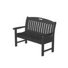   48 Recycled Earth Friendly Cape Cod Outdoor Patio Bench   Black