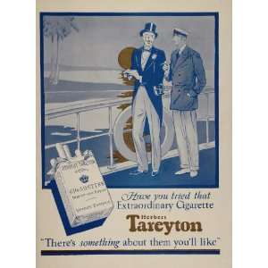   Tareyton Cigarettes Man Monocle   Original Print Ad