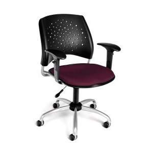   Ofm   Burgundy Modern Stars Swivel Chair 326 AA3 2211