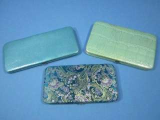 LOT OF 3 WOMENS CLUTCH STYLE WALLETS GREEN, BLUE & FLORAL  
