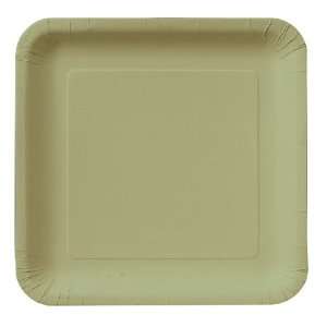    Sage Green Square Paper Luncheon Plates