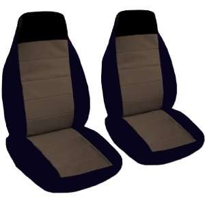  2 black and brown car seat covers for a 2001 Ford Focus 