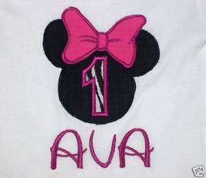 Personalized Minnie Mouse Disney T Shirt 2T 3T 4T 6/8  