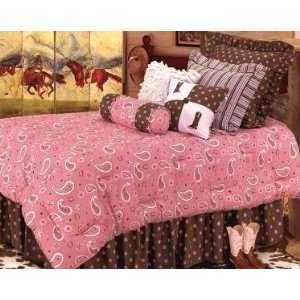  Pink Paisley Comforter Set Super King