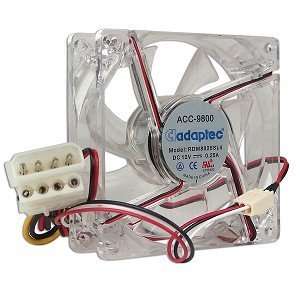  Adaptec 3.5 (80mm) Cooling Fan w/Blue LED (ACC 9800 
