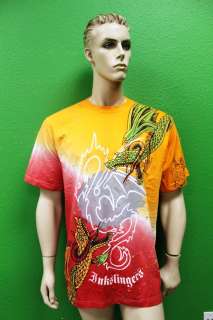 INKSLINGERS Mens Dueling Dragons Rust T Shirt MEDI03 Size 2XL $64 NEW 