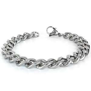  Stainless Steel Mens Curb Chain Bracelet 8.5 Inch West 