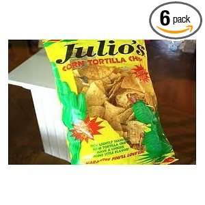 Julios Seasoned Corn Tortilla Chips   10 Oz (Pack of 6)  