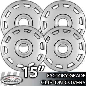    15 Universal Snap On Silver Wheel Hubcap Covers Automotive