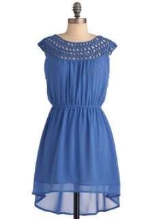 Blue Exposed Zipper Dress  Modcloth