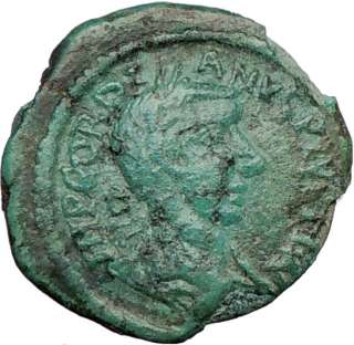 GORDIAN III 238AD Deultum in Thrace 3D Tyche Temple Authentic Genuine 