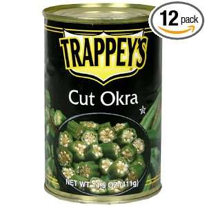   Okra, 14.5 Ounce Cans (Pack of 12)  Grocery & Gourmet Food