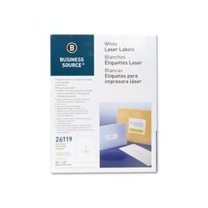  BSN26119 Business Source Mailing Labels, Full Sheet, Laser 