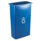 Rubbermaid Commercial Products Slim Jim Recycling with Handle in Blue