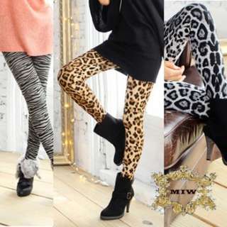 New Women Fashion Animal Prints Knitting Leggings ONE Sz For XS S M US 