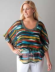   ,entityNameEmbellished striped blouse,productId143728