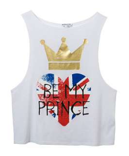 White (White) Teens White Be My Prince Vest  257009510  New Look