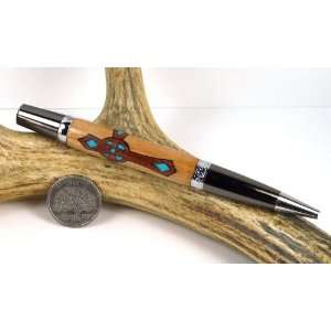  Cross Inlay Elegant Beauty Pen With a Platinum and Black 