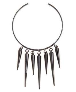 Charcoal (Grey) Spike Arm Cuff  254717103  New Look
