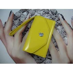  Purse Clutch For Apple iPhone 4 4S with Back Camera Opening   Yellow