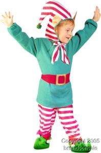 CHILDS TODDLER SIZE SANTA ELF SUIT COSTUME OUTFIT  