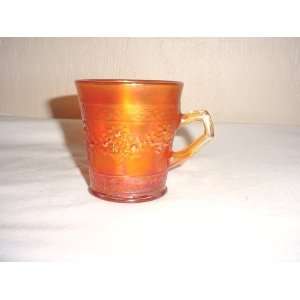   Fenton Orange Tree Marigold Carnival Glass Mug 