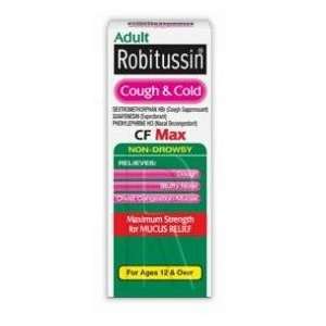  Robitussin Adult Cough & Cold Syrup CF Max 4oz Health 