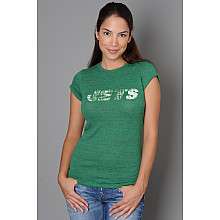 5th and Ocean New York Jets Womens Plus Size Short Sleeve Triblend T 