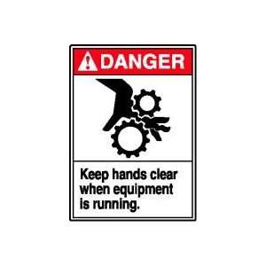 DANGER Labels KEEP HANDS CLEAR WHEN EQUIPMENT IS RUNNING (W/GRAPHIC) 5 