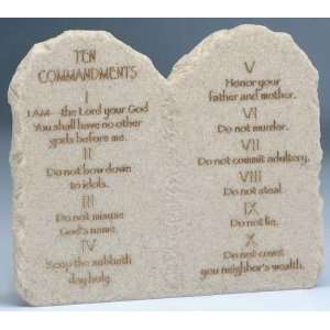   of 4 Stone Finish Ten Commandments Tablet Figures 6