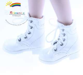 Leather White Martin Boots Shoes for 12 Tonner Marley  