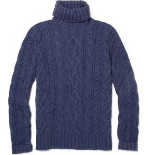  Clothing  Knitwear  Rollnecks  Cable Knit Cashmere 