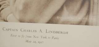 1927 VACUUM OIL COMPANY CAPTAIN CHARLES LINDBERGH PRINT  
