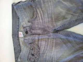 True Religion Nieten grau Jeans vintage sehr selten 1000% orginal in 