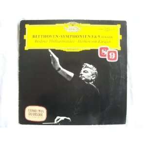   808 Beethoven Symphonies 8/9 Berlin Philharmoniker Karajan LP Music