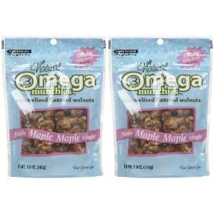 Omega Munchies Caramelized Flaxseed Walnuts, Maple, Bags, 5 oz, 3 pk 