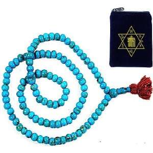   Buddhist Meditation Rosary w/ Om Mani Padme Hum Mala Bag ~ Turquoise