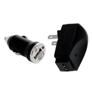  USB Travel Wall AC Charger + USB Car Charger For iPhone 