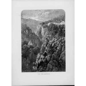  View From Hohenfels Germany Black Forest Old Prints 18 