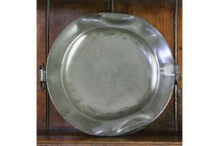 Georgian Antique English Pewter Food Warmer Plate  