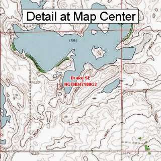  USGS Topographic Quadrangle Map   Drake SE, North Dakota 