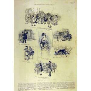  1885 Opera Manon Drury Lane Theatre Scenes Sketches