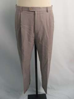 ZANELLA Khaki Tan Relaxed Work Pants Slacks Trousers 34  