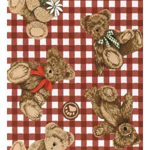   Bears Fleece Throw Gingham Red By The Each Arts, Crafts & Sewing