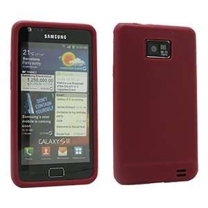  Premium Dark Red Silicone Skin for Samsung Galaxy S II SGH 